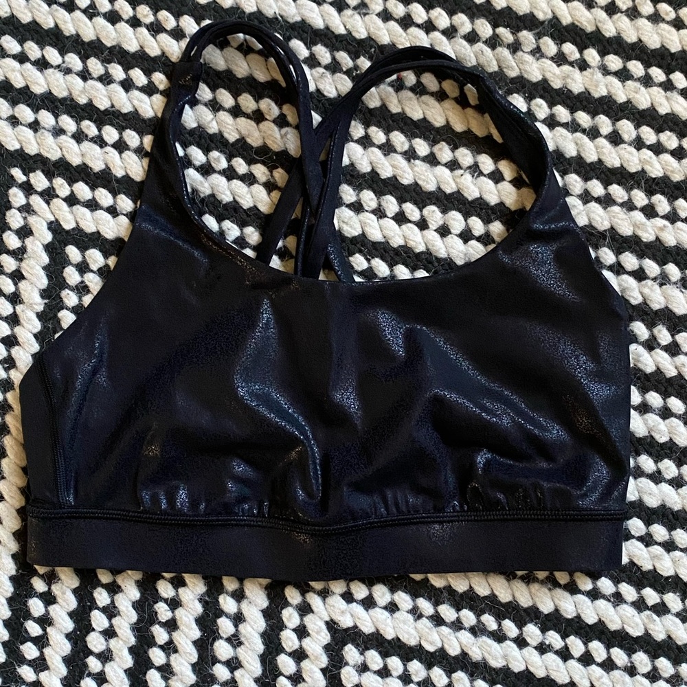 Lululemon Luminosity Foil Black Energy Bra